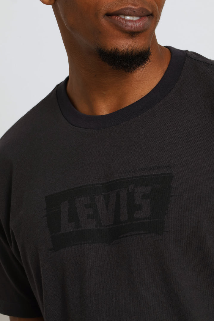 Graphic Blurred Tee - Black