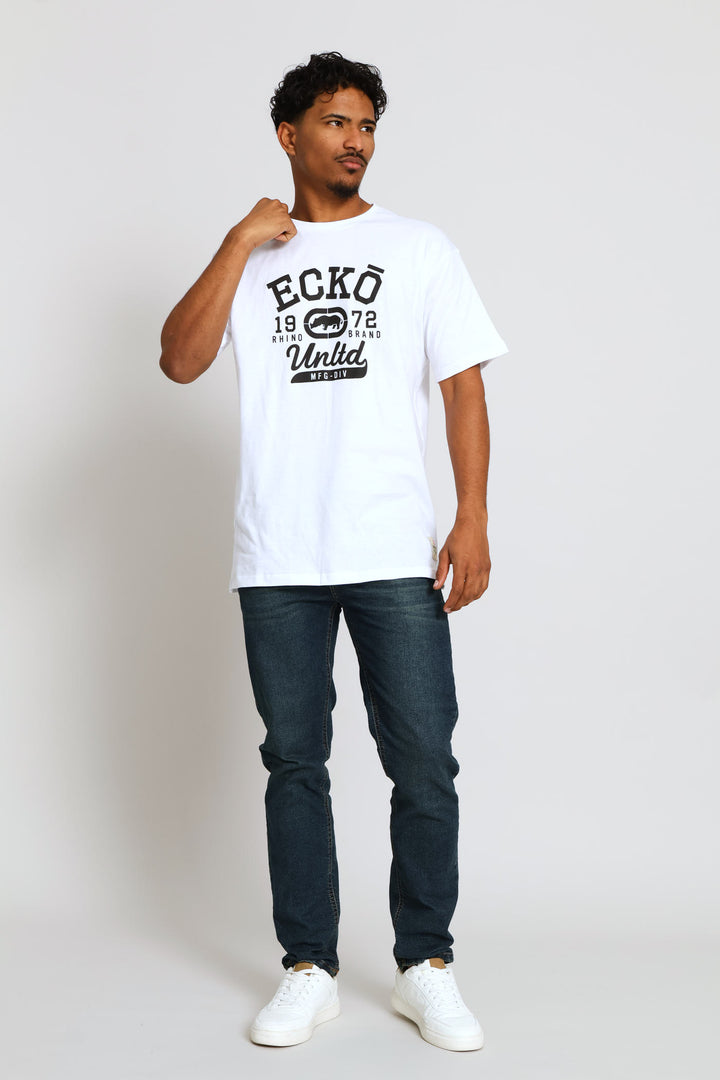 Chest Print Tee - White