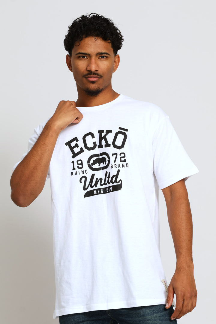 Chest Print Tee - White
