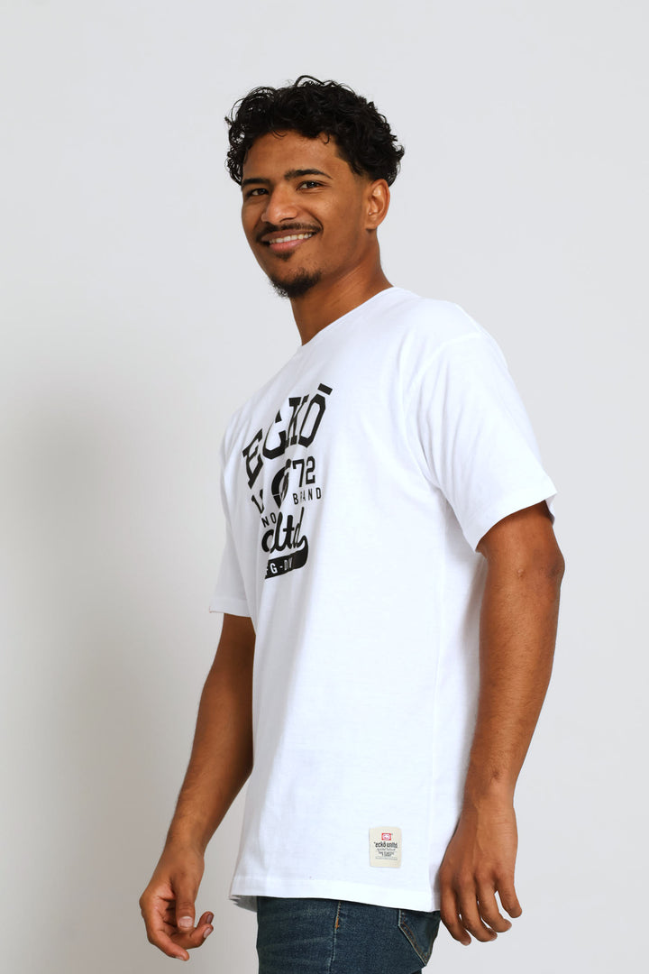 Chest Print Tee - White