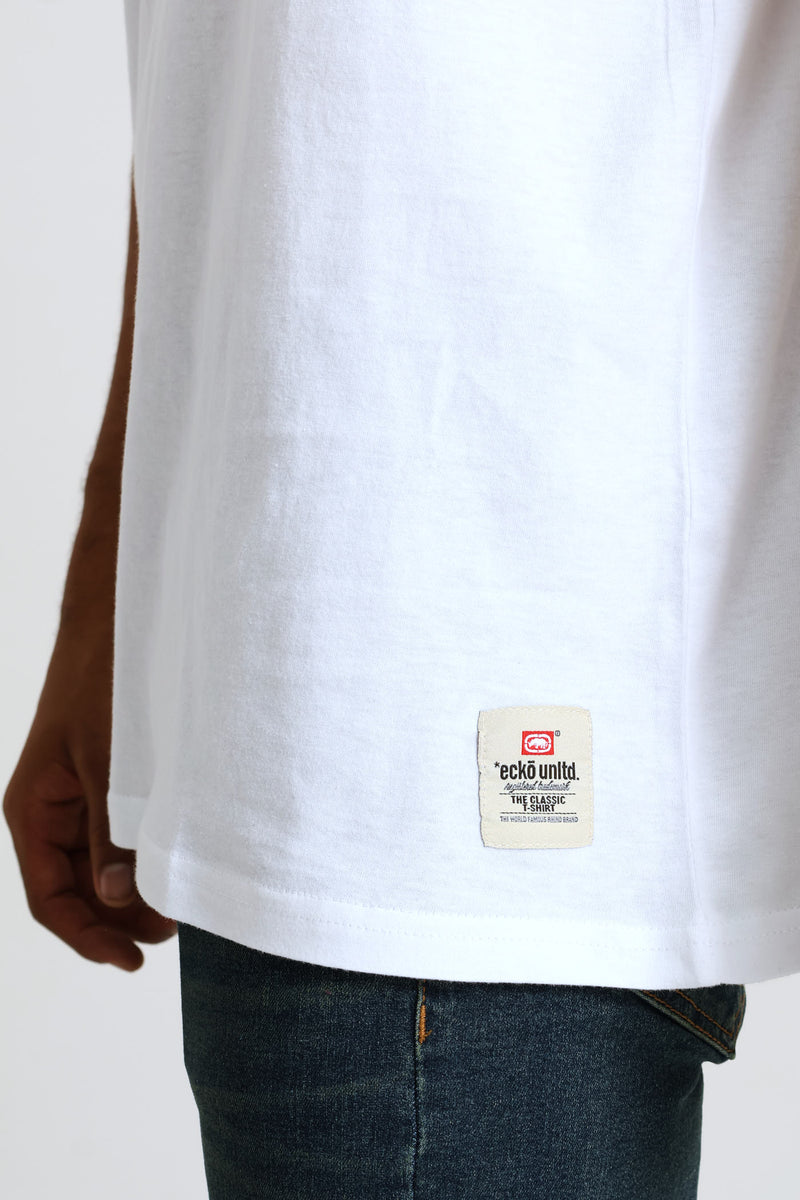 Chest Print Tee - White