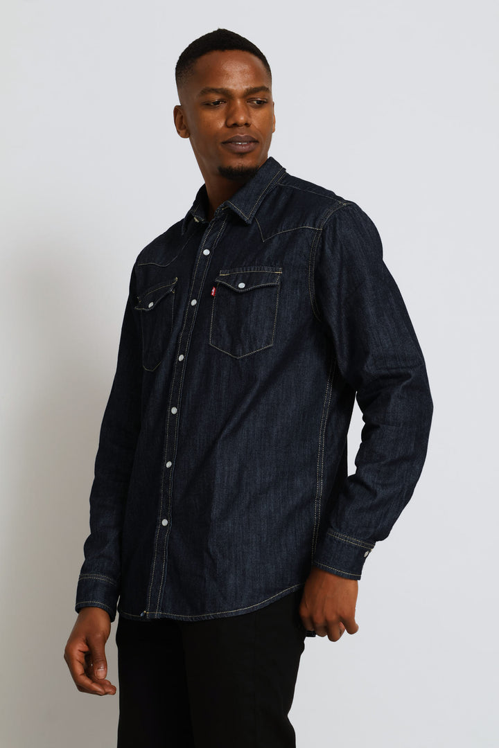 Std Za Classic Western Shirt - Indigo