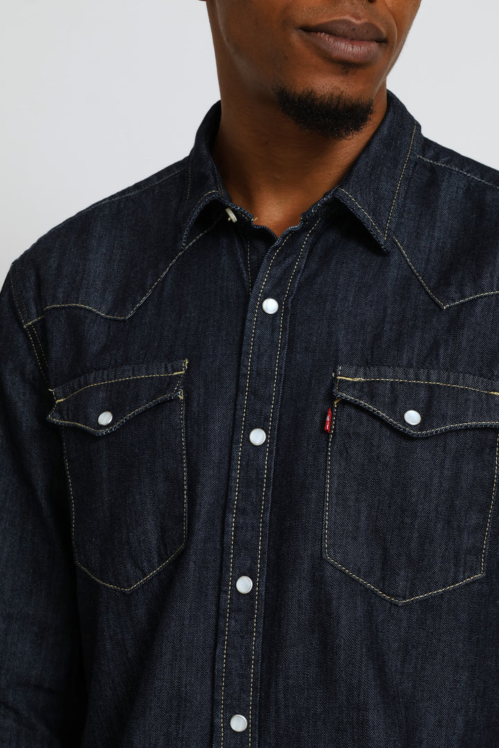Std Za Classic Western Shirt - Indigo