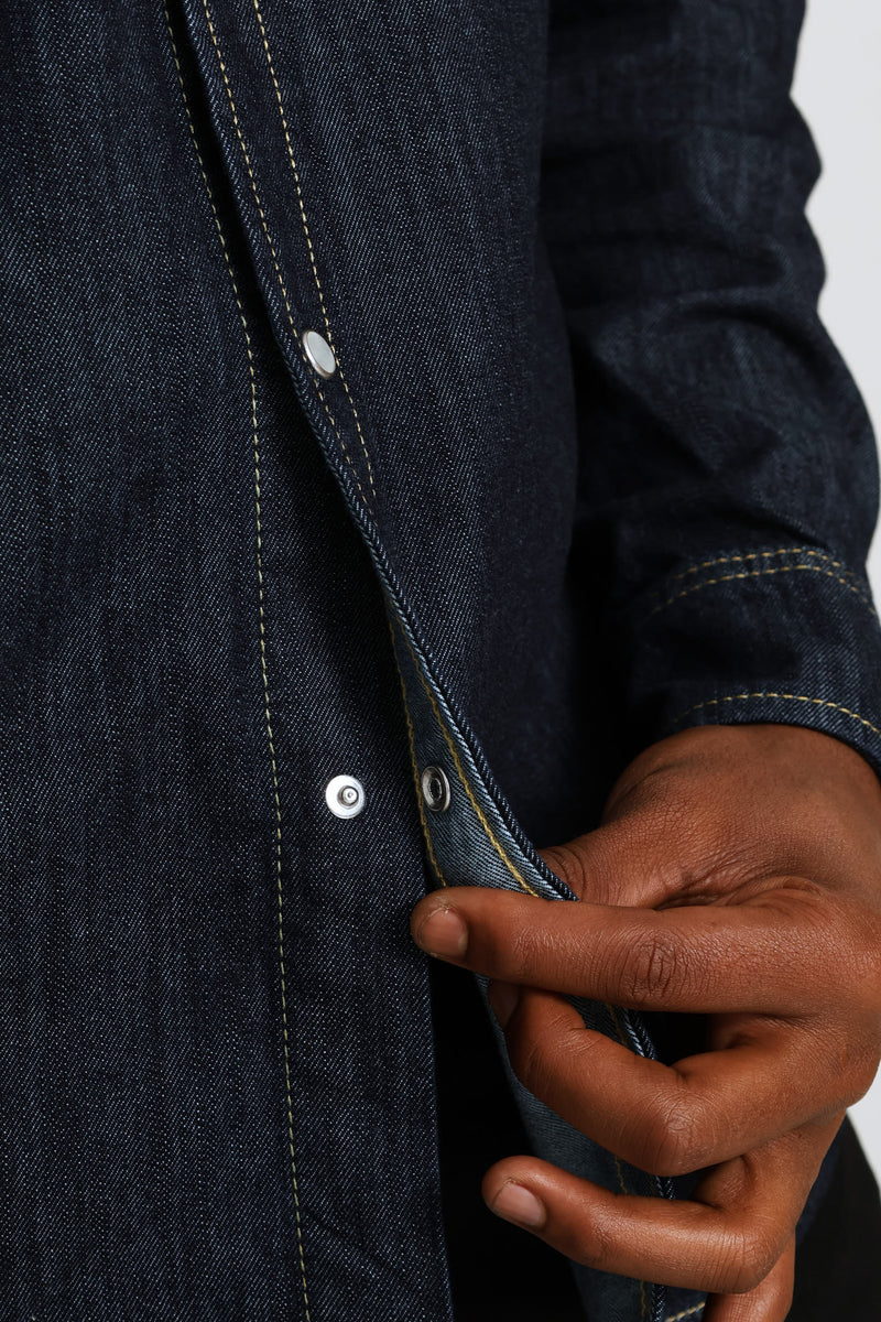 Std Za Classic Western Shirt - Indigo