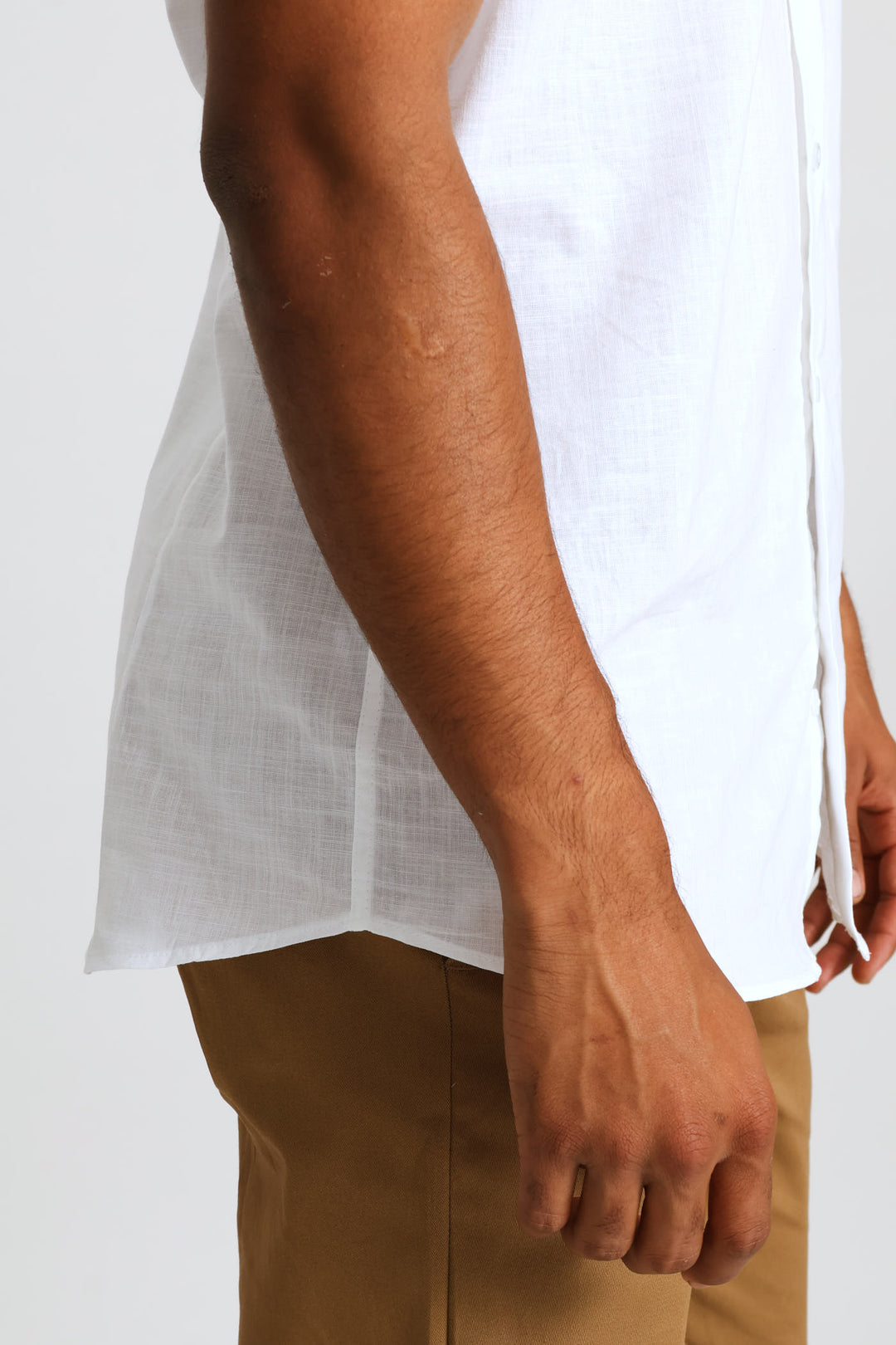 Linen Look Shirt - White