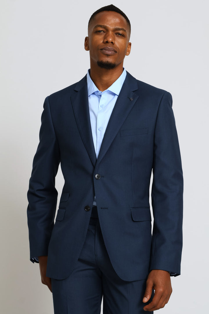 Regular Fit Viscose Blend Suit Jacket - Petrol