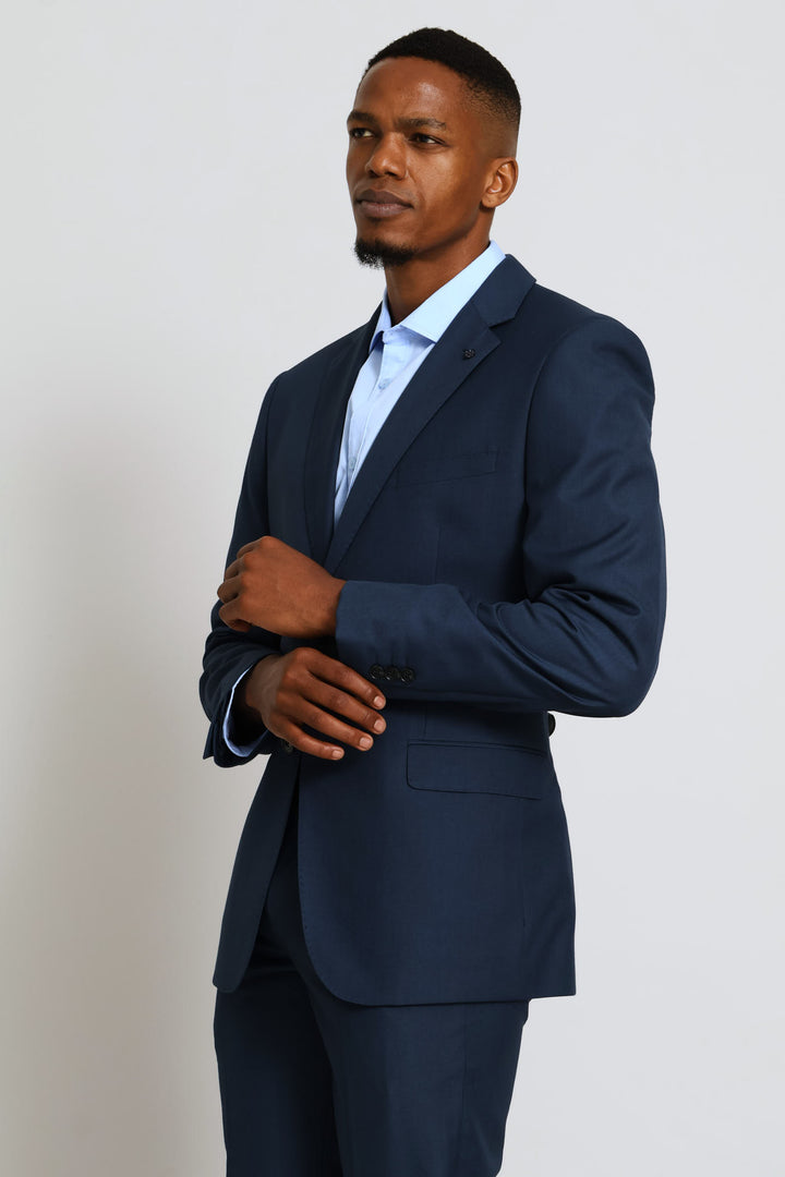 Regular Fit Viscose Blend Suit Jacket - Petrol