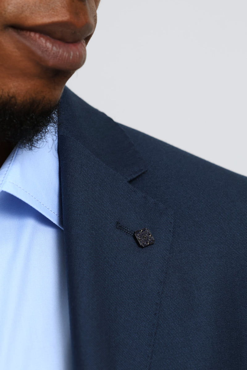 Regular Fit Viscose Blend Suit Jacket - Petrol