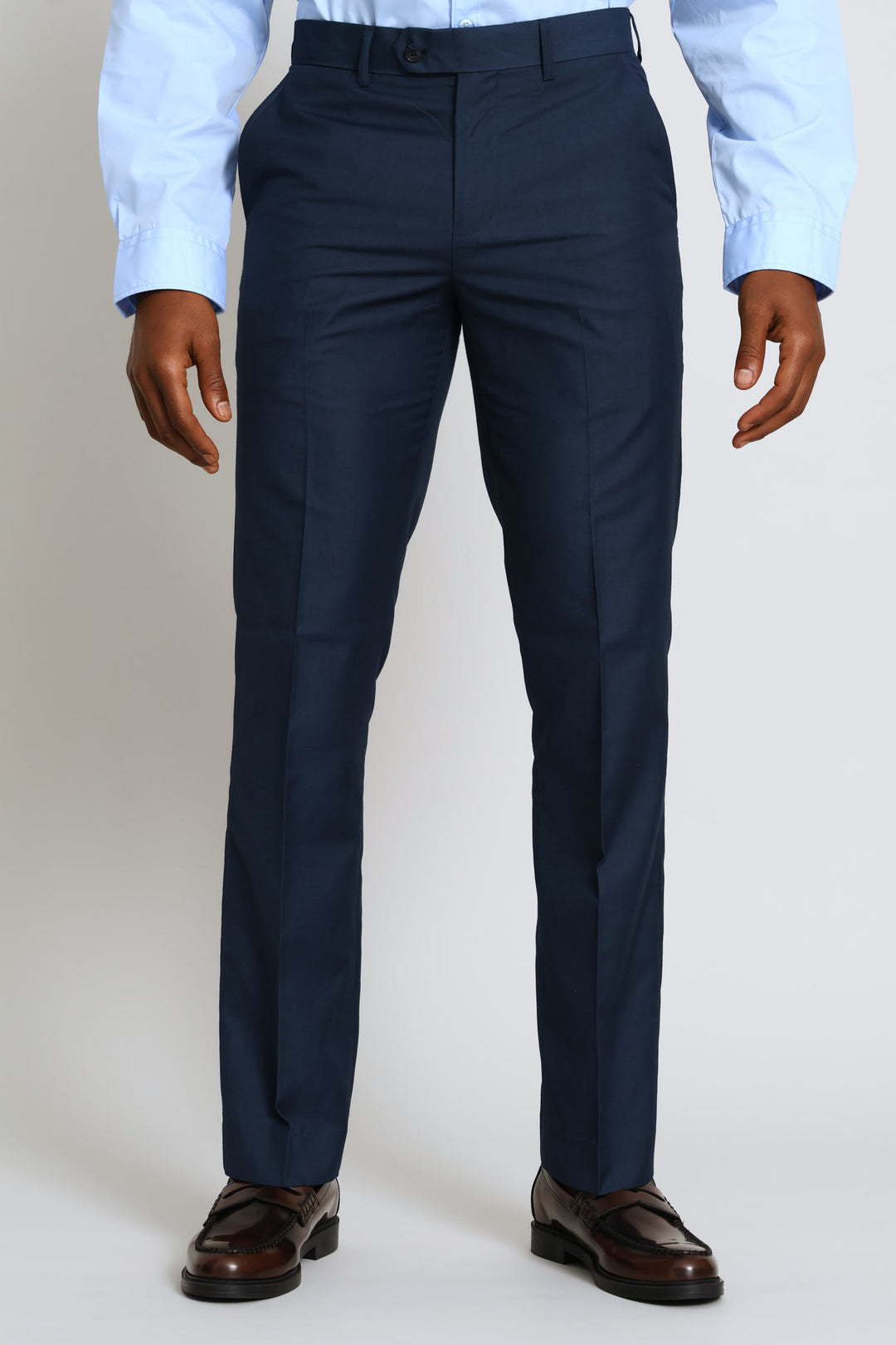 Regular Fit Viscose Blend Suit Trouser - Petrol