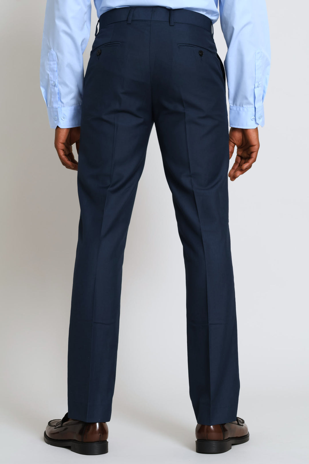 Regular Fit Viscose Blend Suit Trouser - Petrol