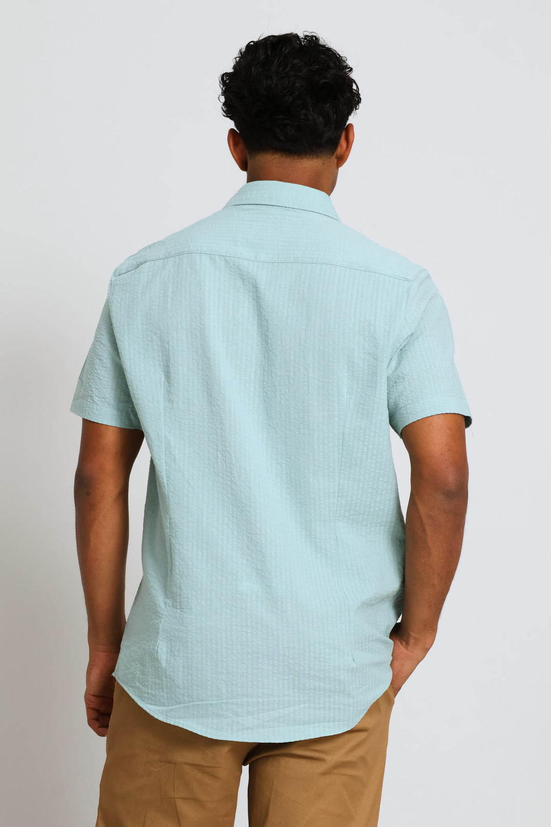 Seersucker Textured Shirt - Mint