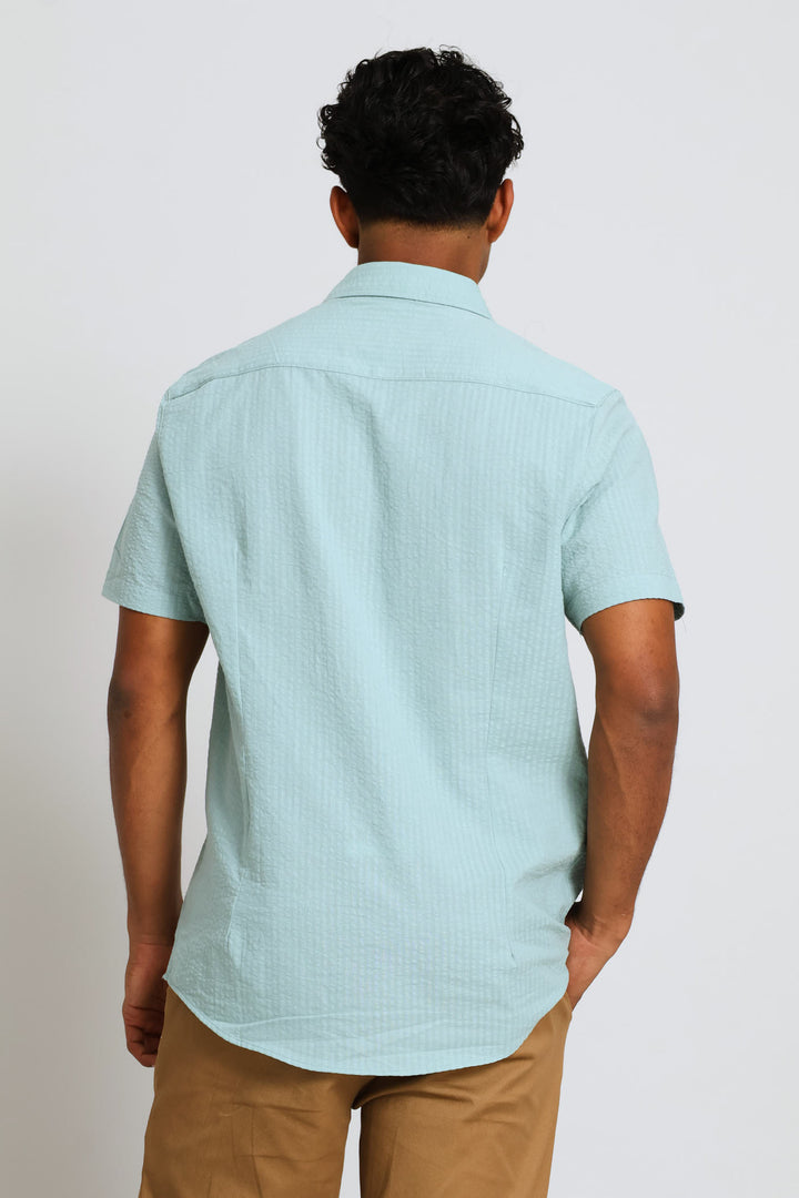 Seersucker Textured Shirt - Mint