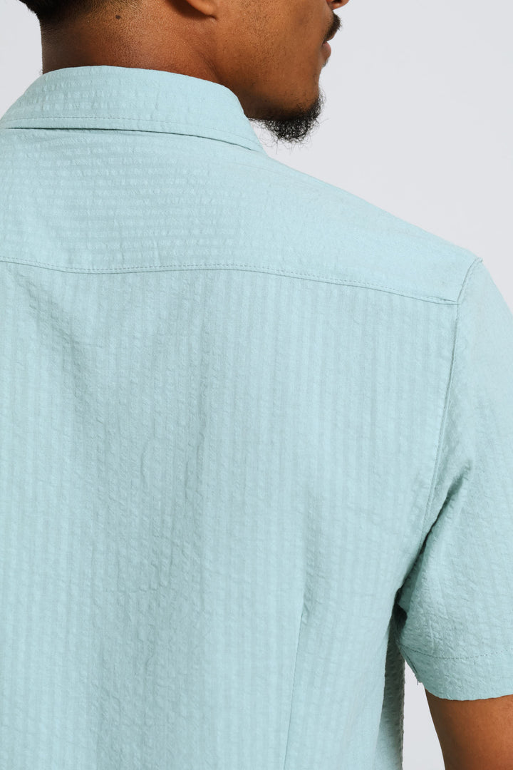 Seersucker Textured Shirt - Mint