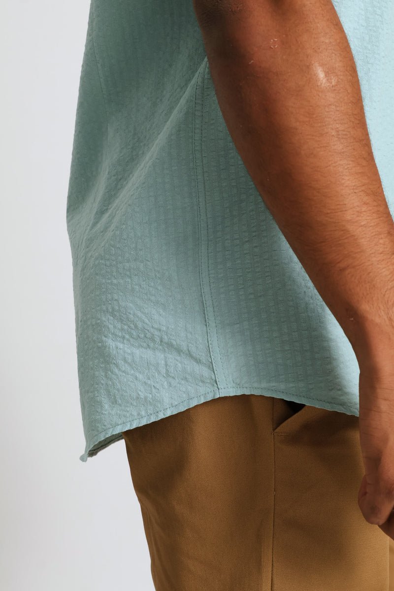 Seersucker Textured Shirt - Mint
