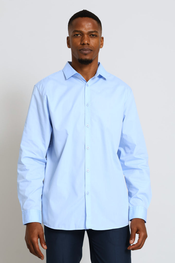 Easy Care Long Sleeve Shirt - Light Blue