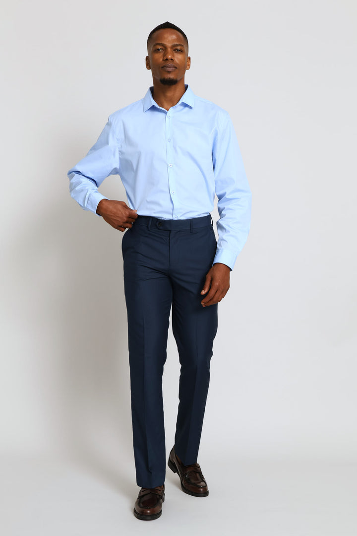 Easy Care Long Sleeve Shirt - Light Blue