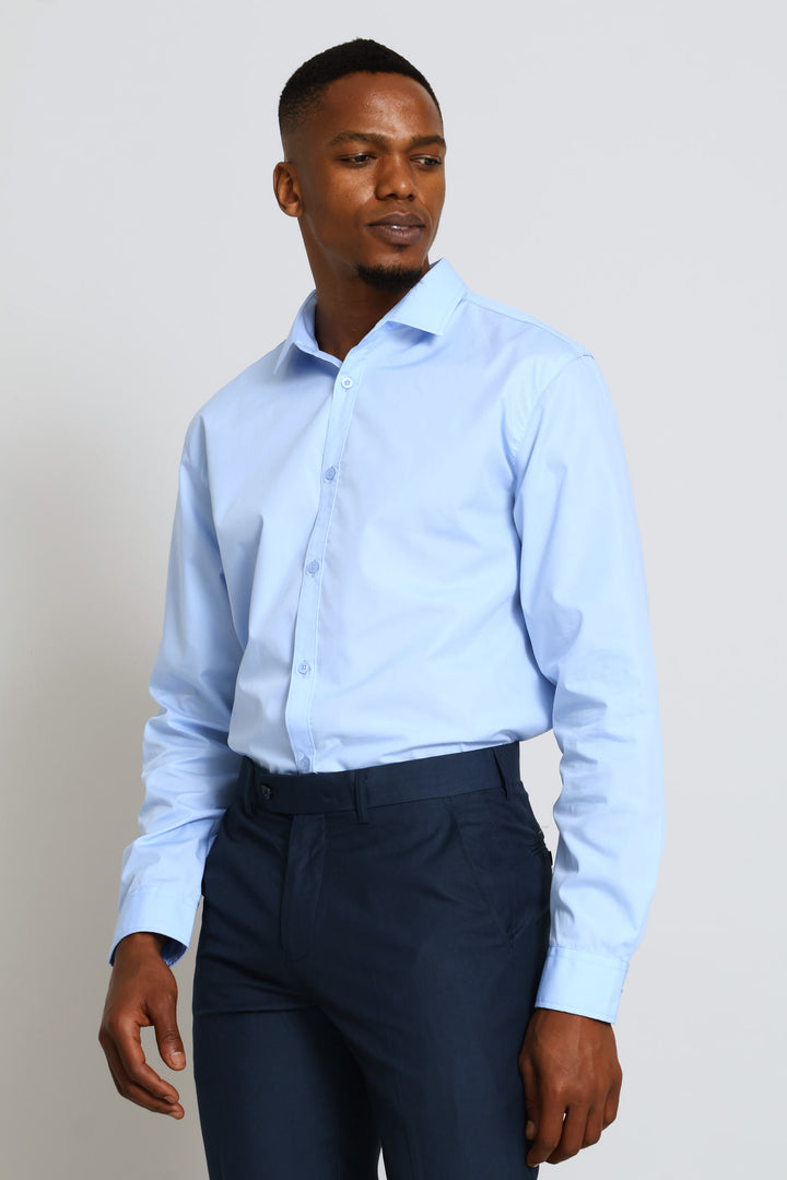 Easy Care Long Sleeve Shirt - Light Blue