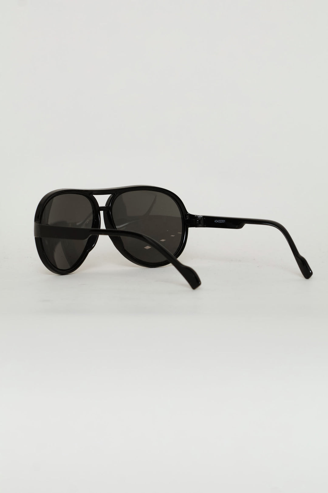 Boys Shiny Aviator Sunglasses - Black