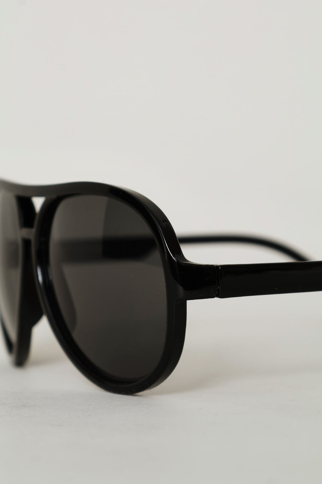 Boys Shiny Aviator Sunglasses - Black