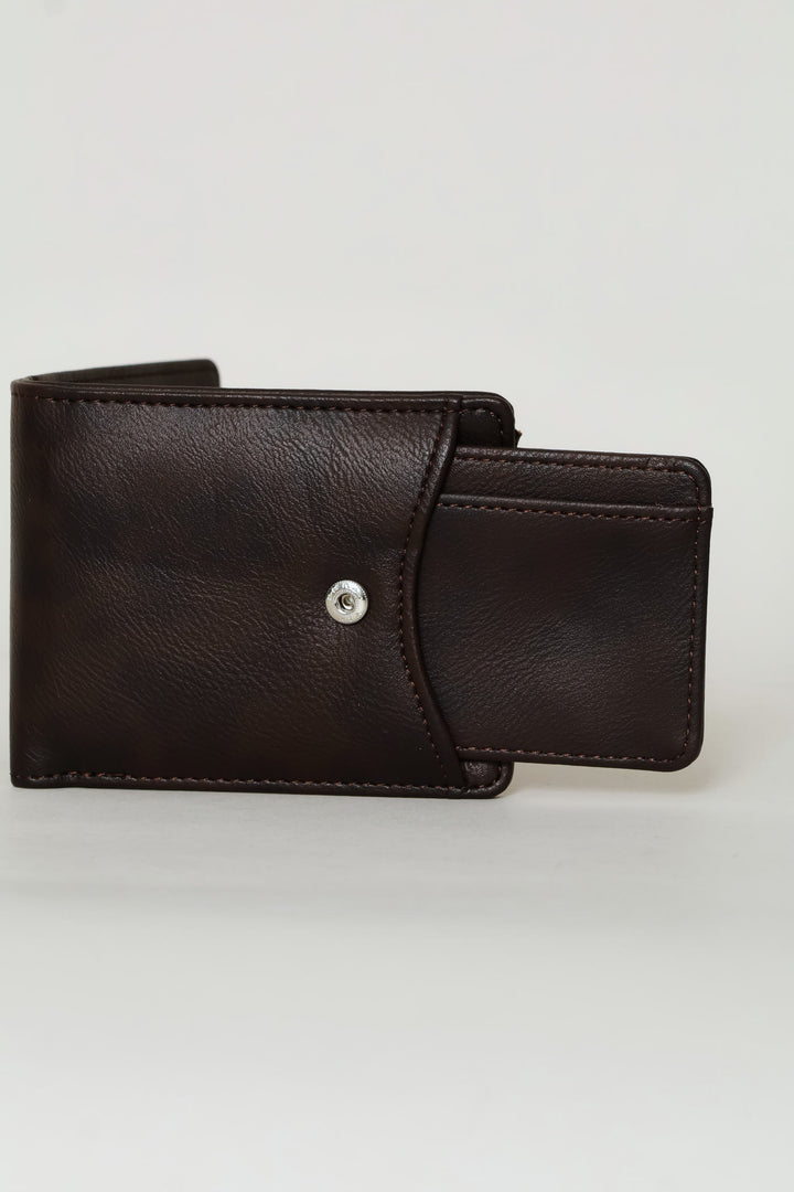 Bill Fold With Removable Cardholder Wallet - Brown