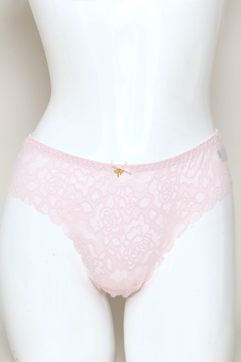 Lace Bikini Panty - Pink
