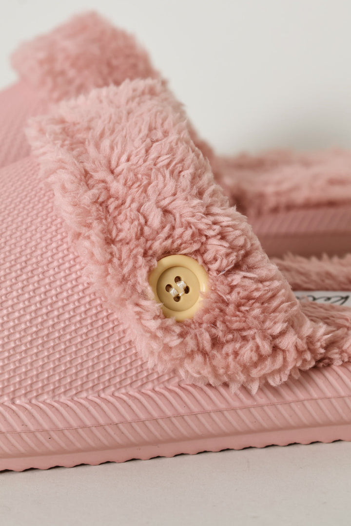 Plain Lined Closed Toe Eva Slipper - Blush