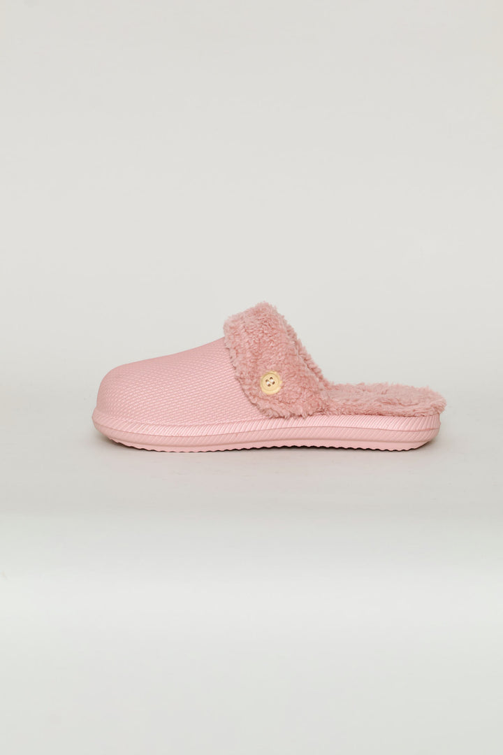 Plain Lined Closed Toe Eva Slipper - Blush