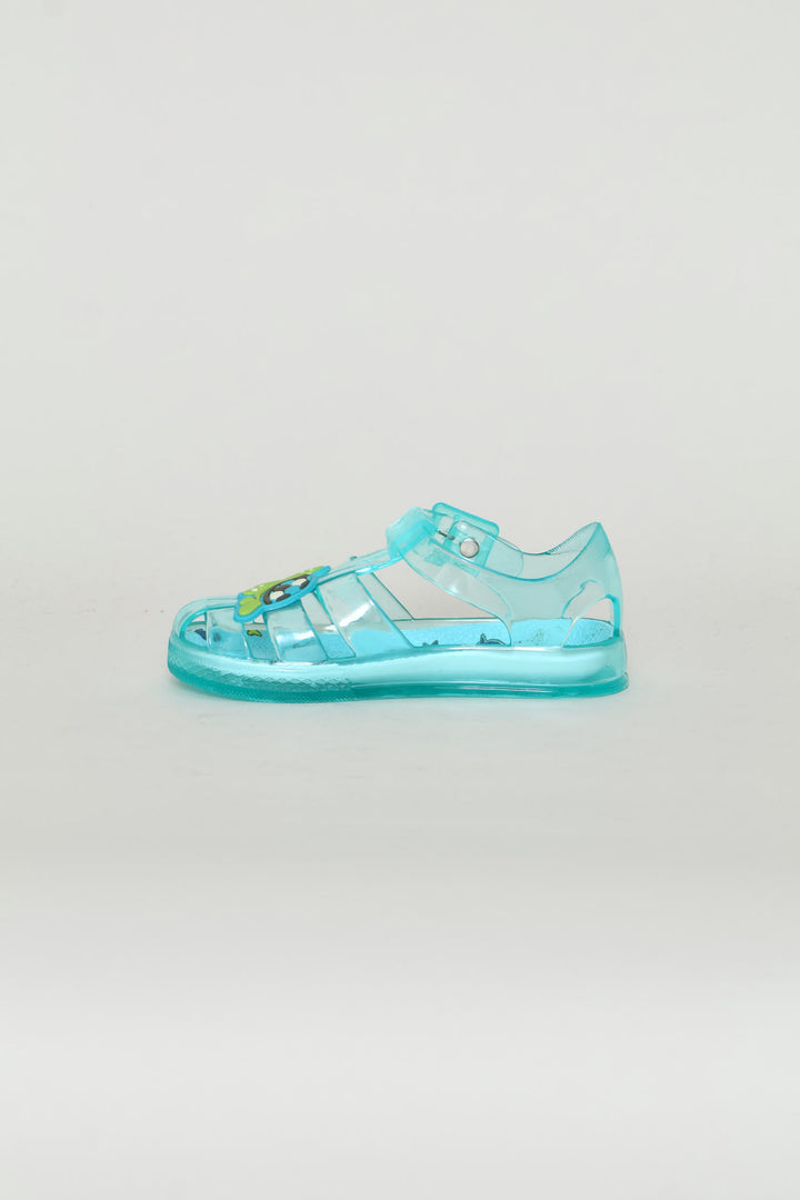 Pre-Boys Turtle Closed Toe Jelly Sandal - Turquoise