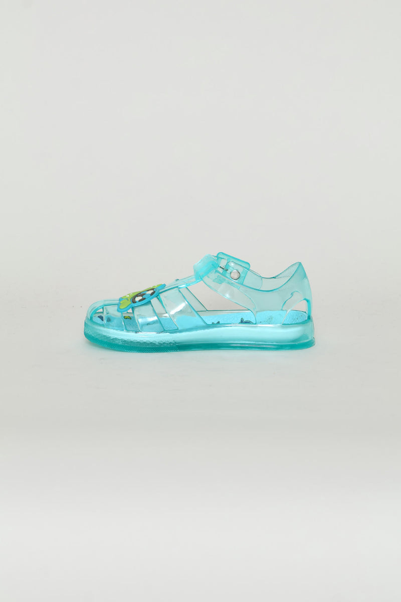 Pre-Boys Turtle Closed Toe Jelly Sandal - Turquoise