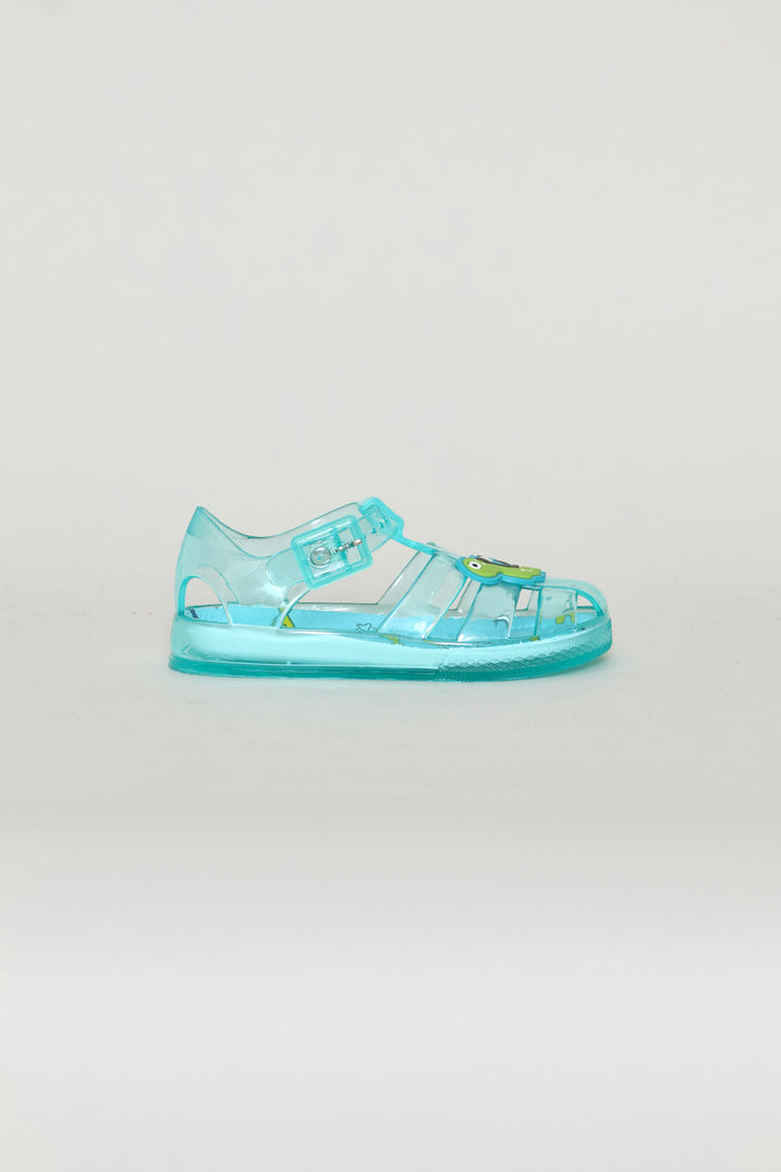 Pre-Boys Turtle Closed Toe Jelly Sandal - Turquoise