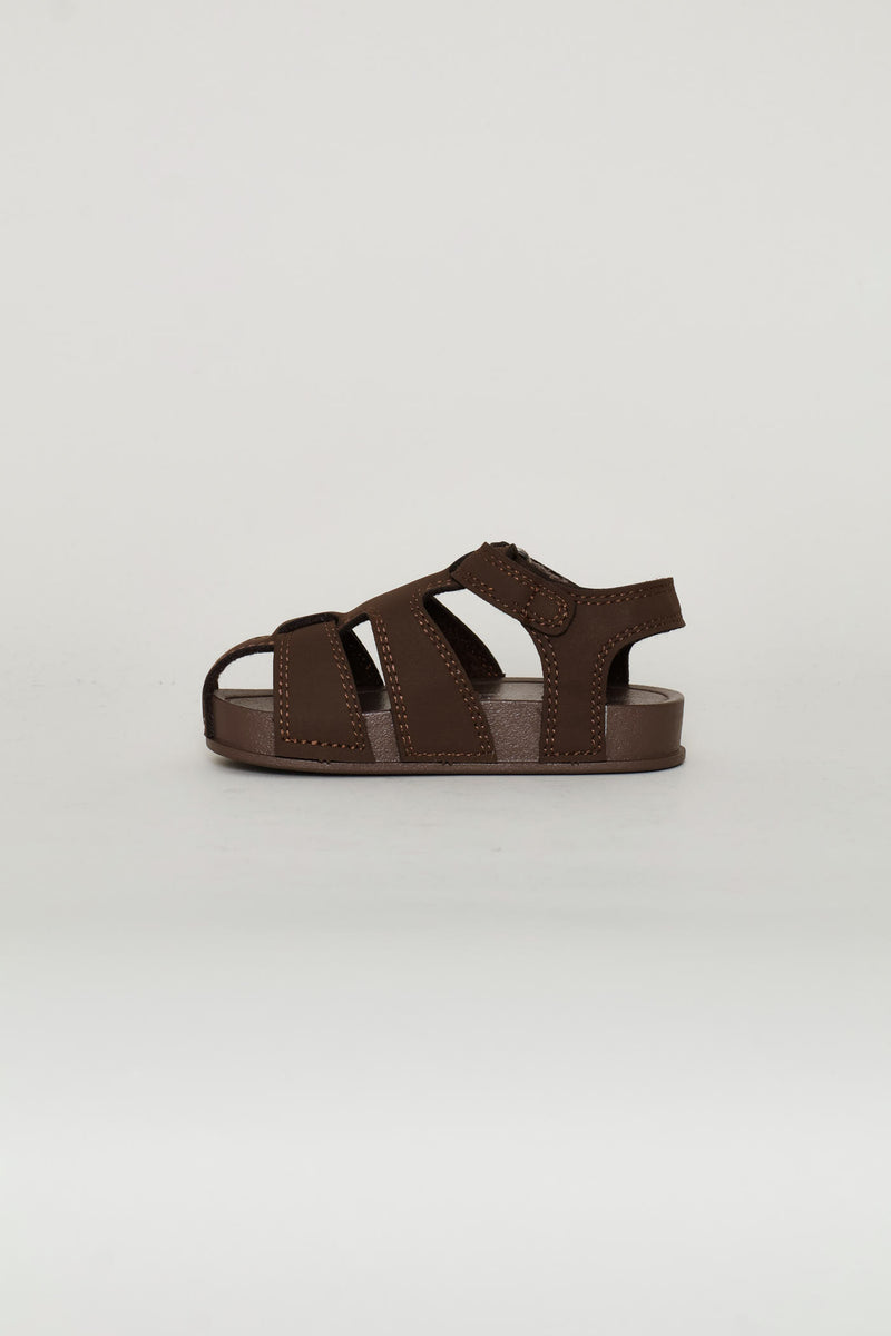 Baby Boys Closed Toe Comfort Sandal - Chocolate