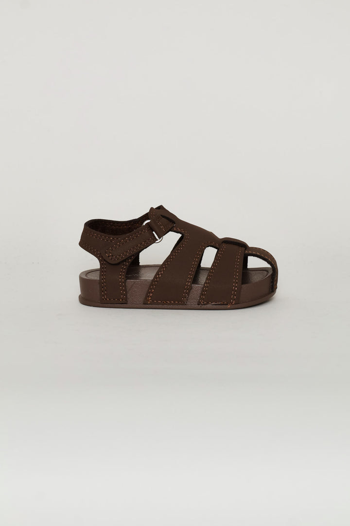 Baby Boys Closed Toe Comfort Sandal - Chocolate