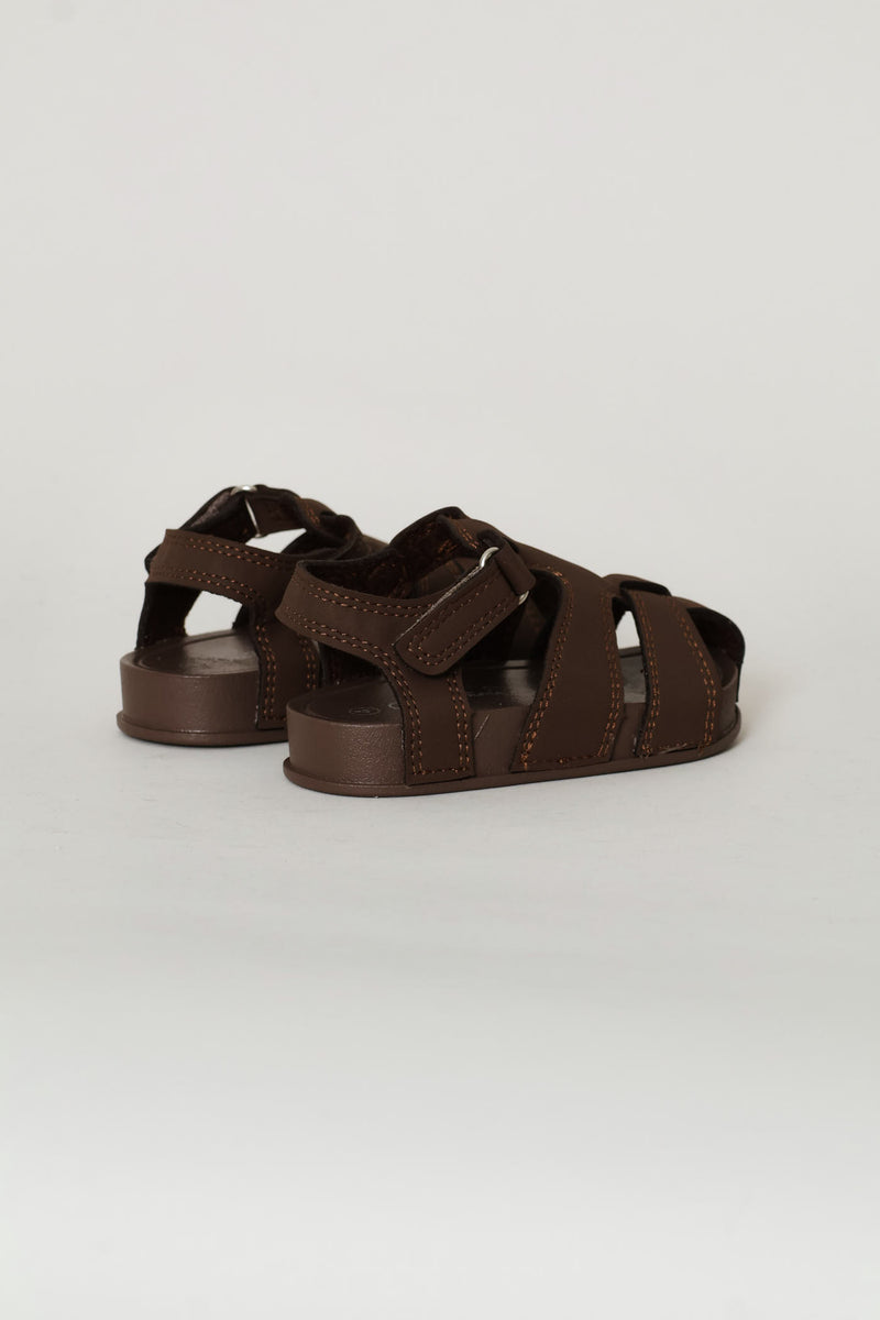 Baby Boys Closed Toe Comfort Sandal - Chocolate
