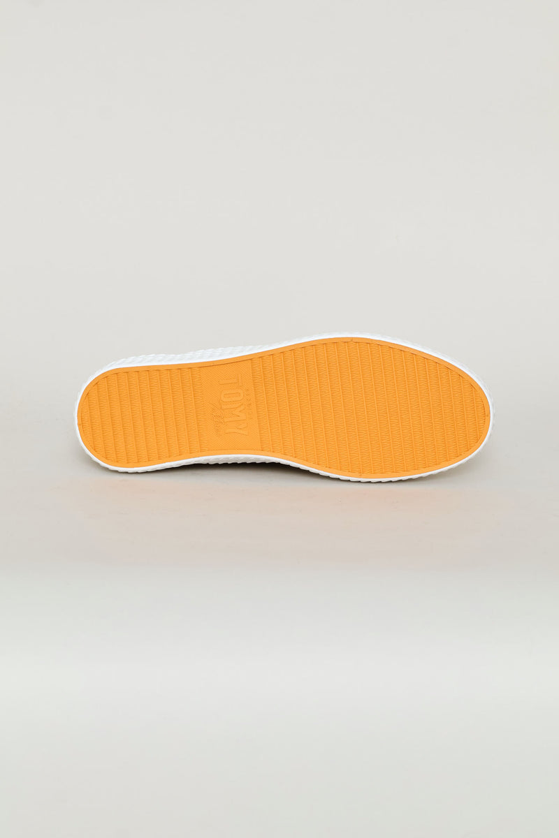 Gold Trim Sneaker - Stone
