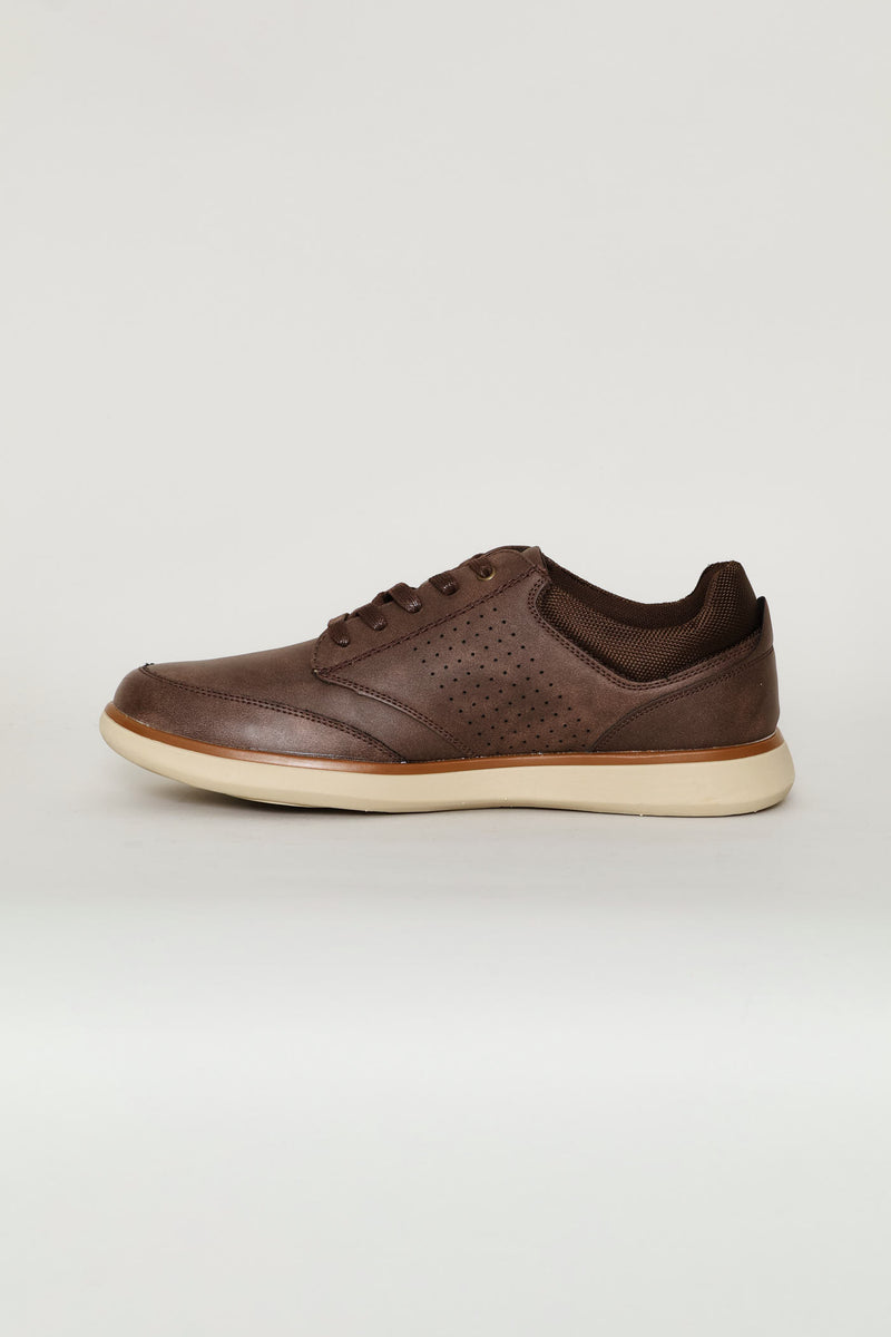 Comfit Smart Casual With Punched Detail - Brown