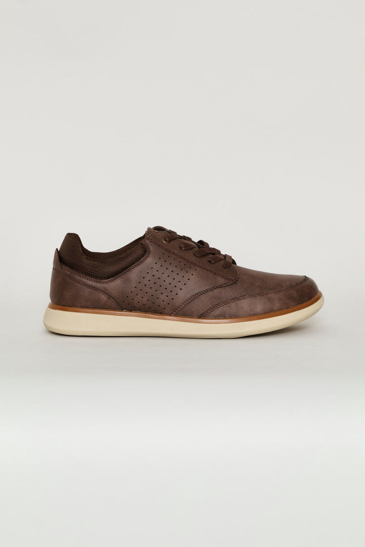 Comfit Smart Casual With Punched Detail - Brown