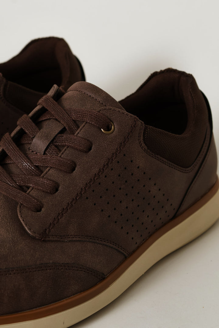 Comfit Smart Casual With Punched Detail - Brown