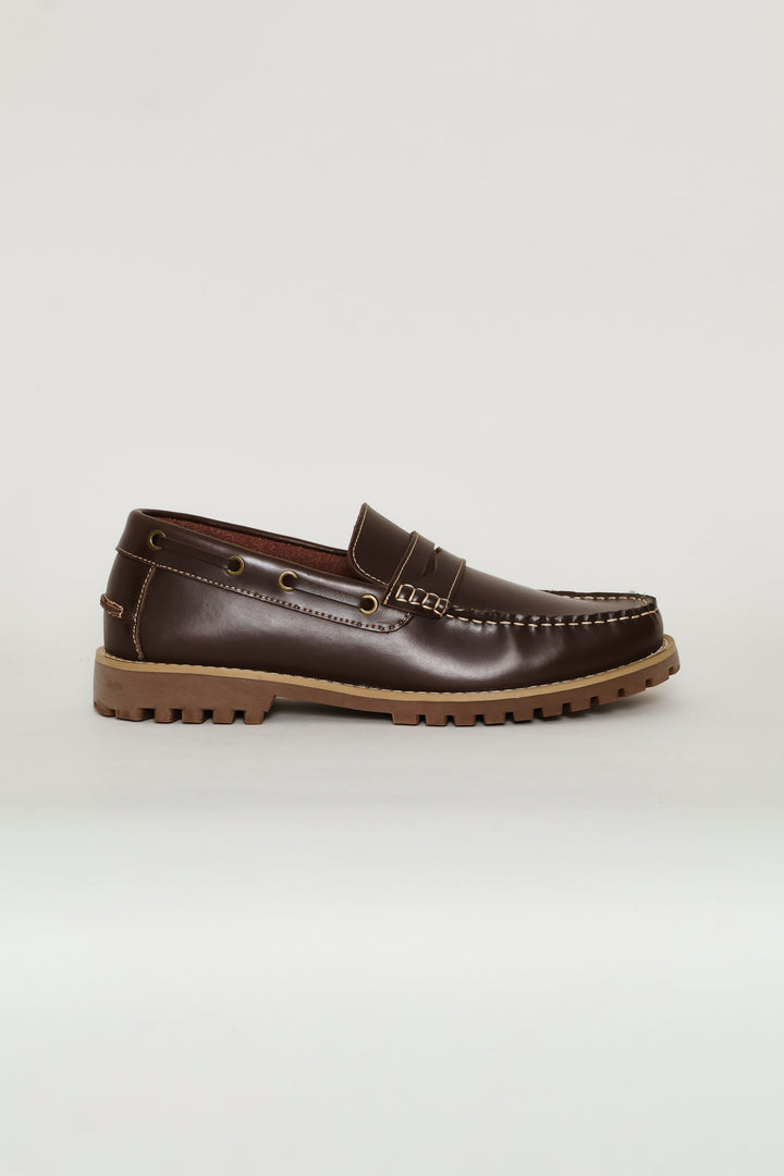 Chunky Sole Penny Moccasin Docksider - Chocolate