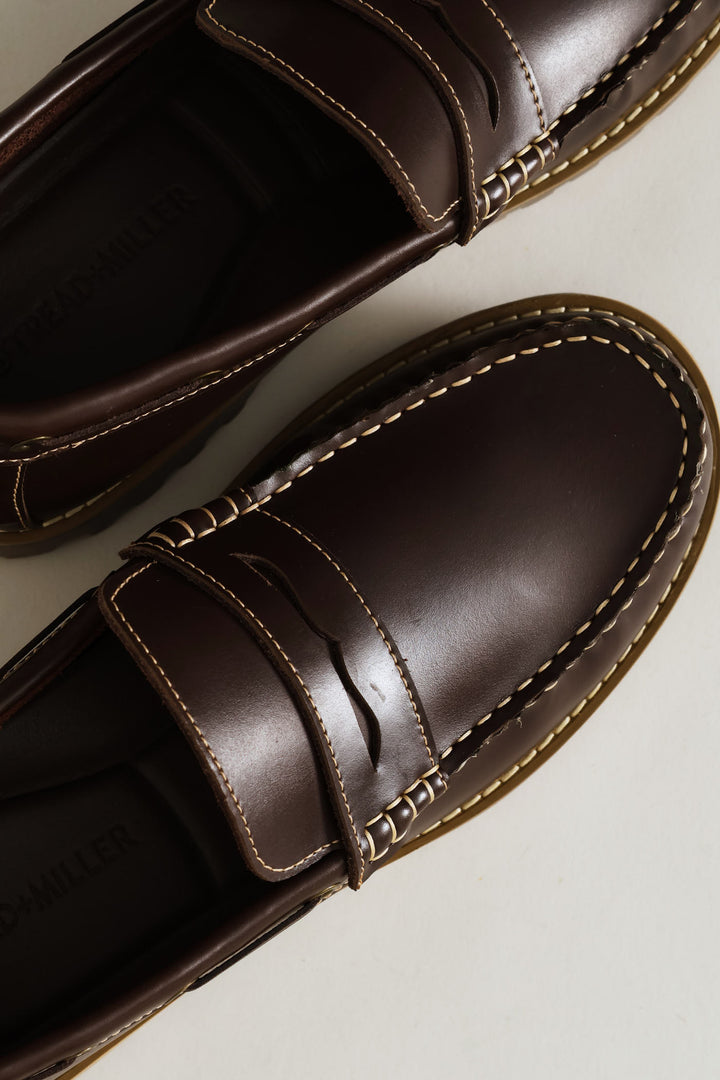 Chunky Sole Penny Moccasin Docksider - Chocolate