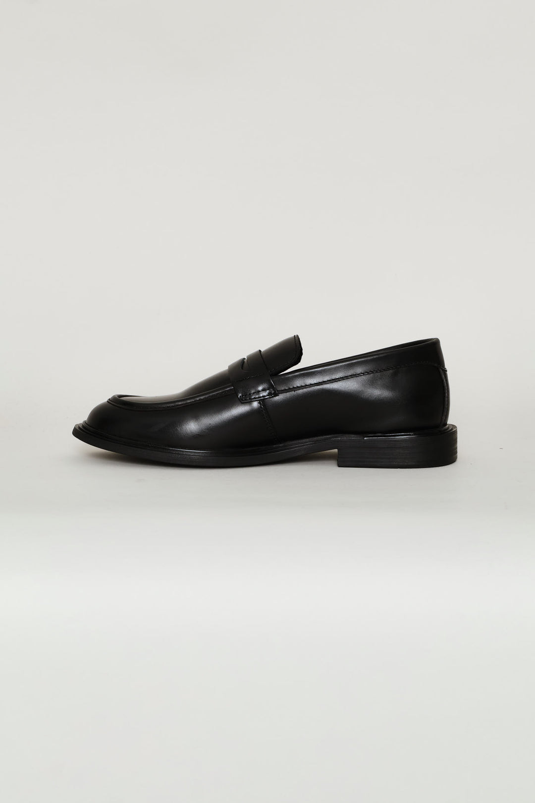 Leather Formal Penny Moccasin - Black