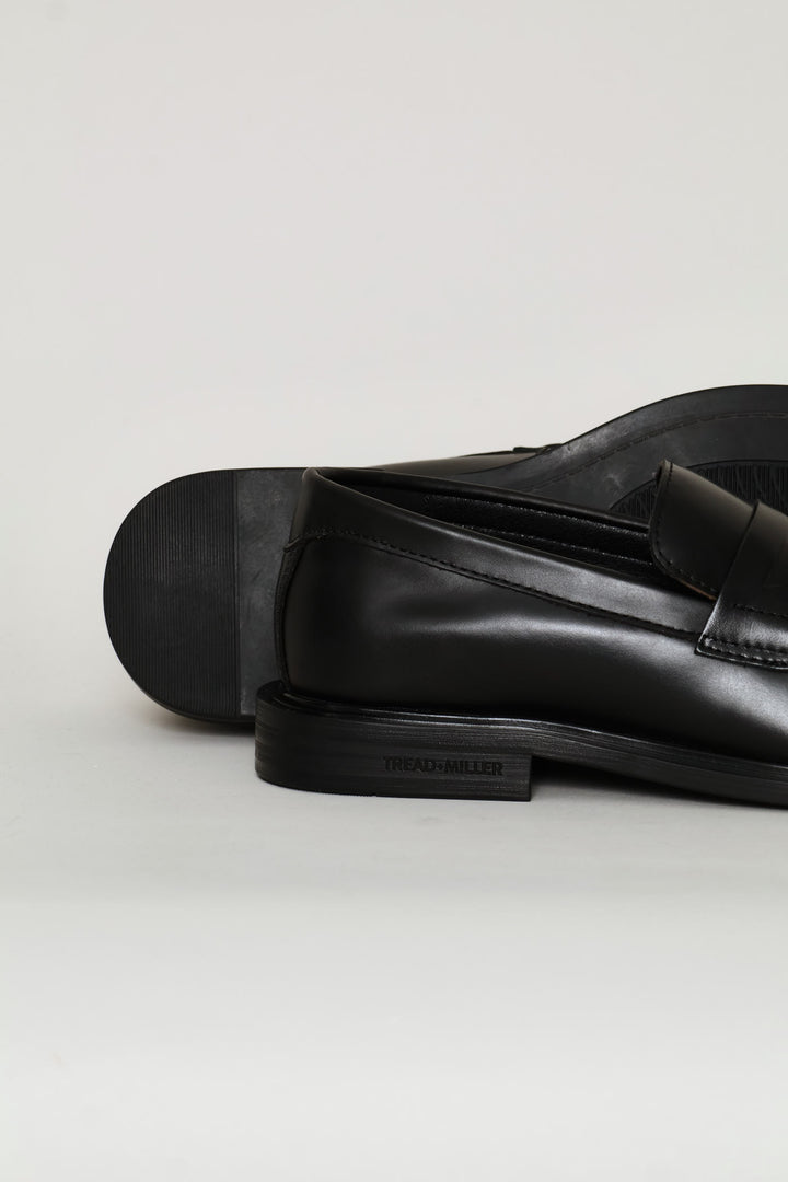 Leather Formal Penny Moccasin - Black