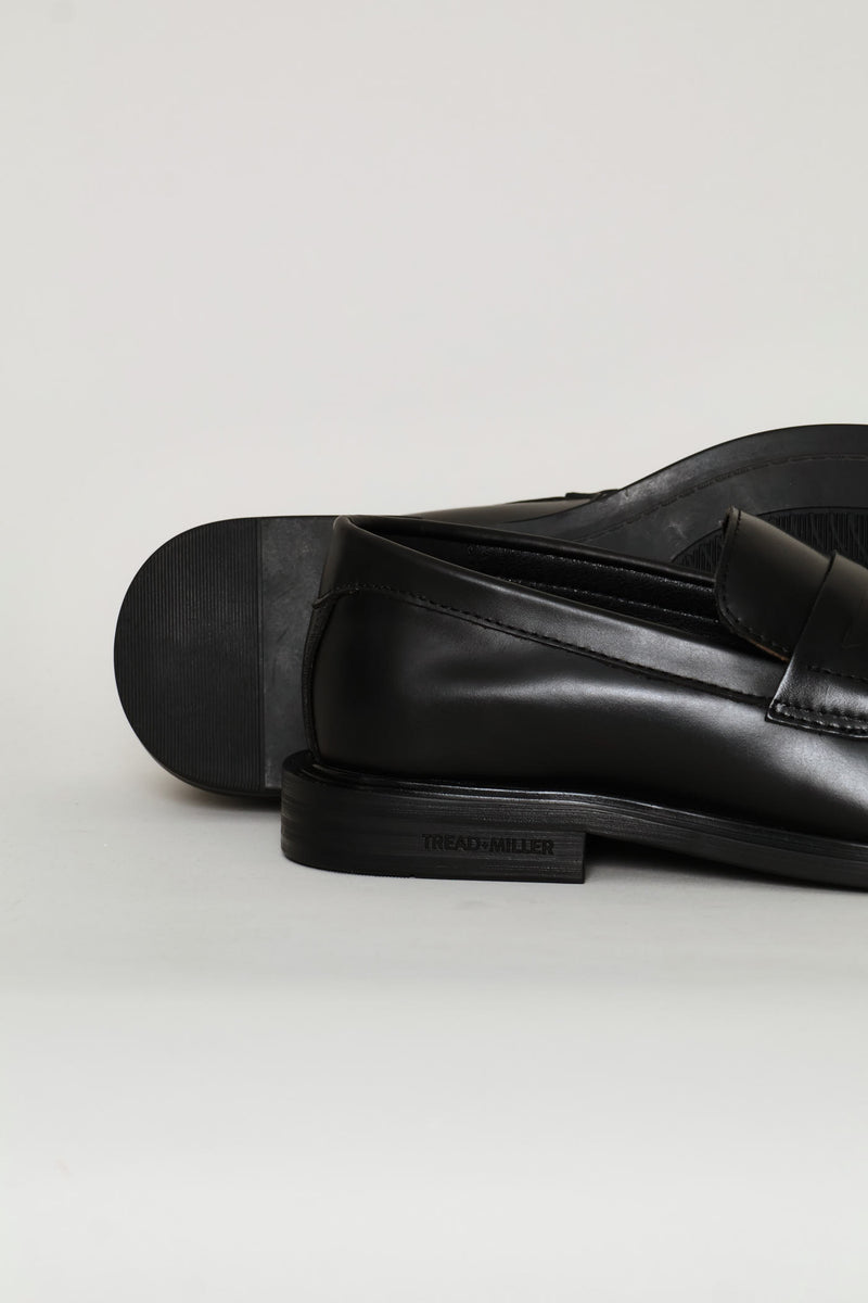 Leather Formal Penny Moccasin - Black