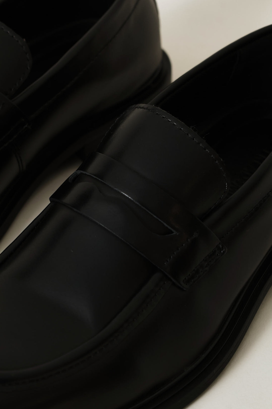 Leather Formal Penny Moccasin - Black