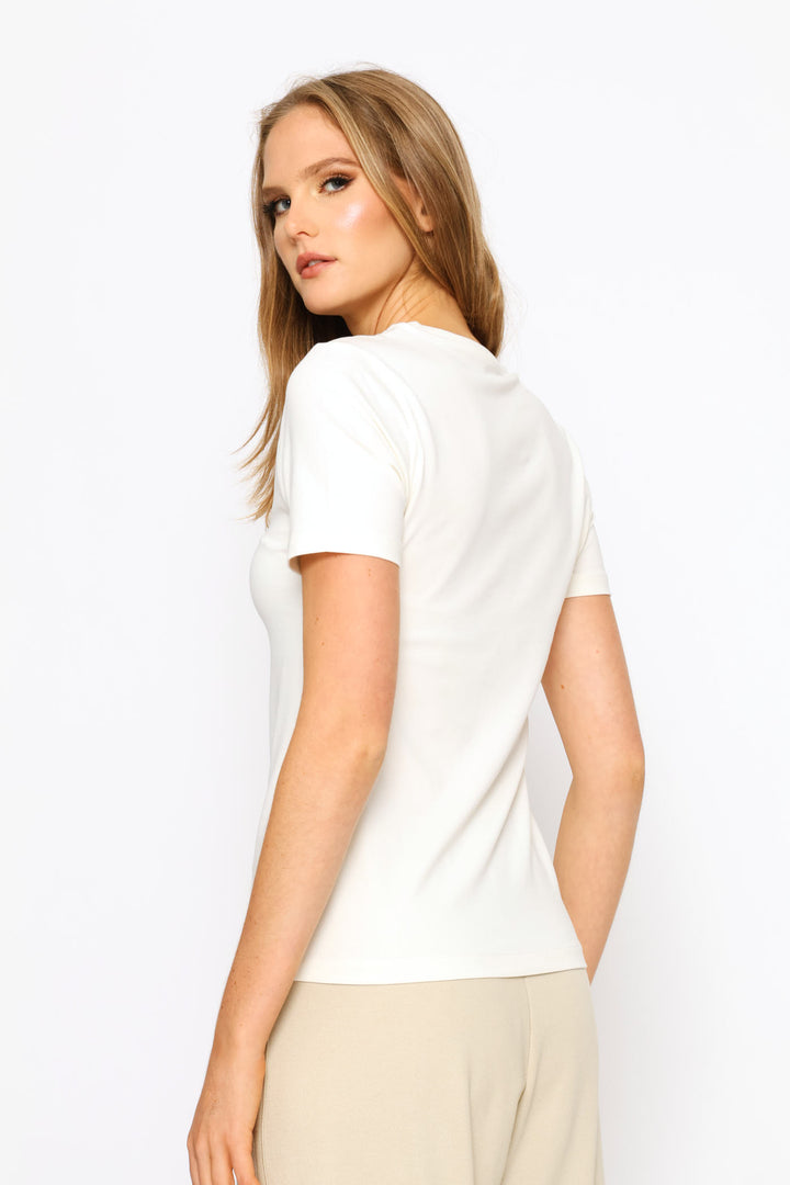 Anele Embellished T-Shirt - Off White