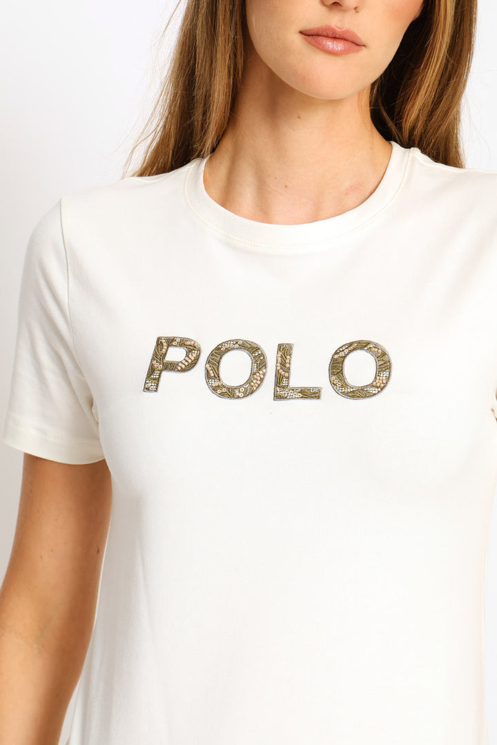 Anele Embellished T-Shirt - Off White