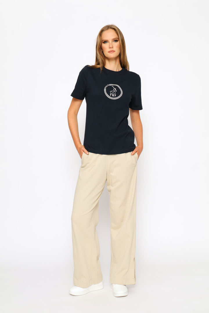 Jenny Circle Print T-Shirt - Black