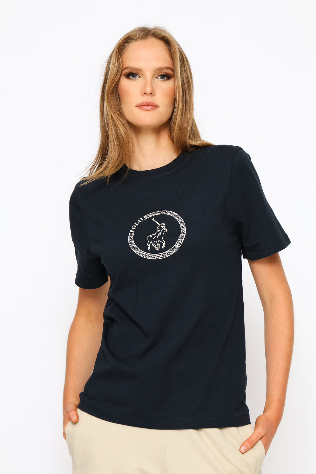 Jenny Circle Print T-Shirt - Black