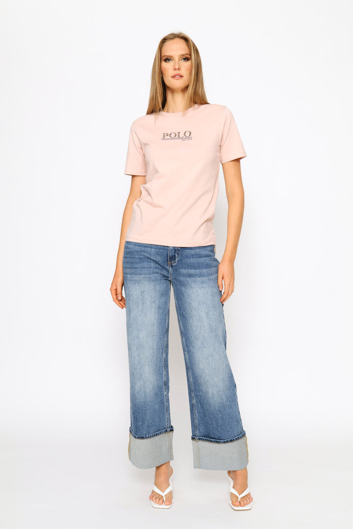 Lily Beaded T-Shirt - Blush