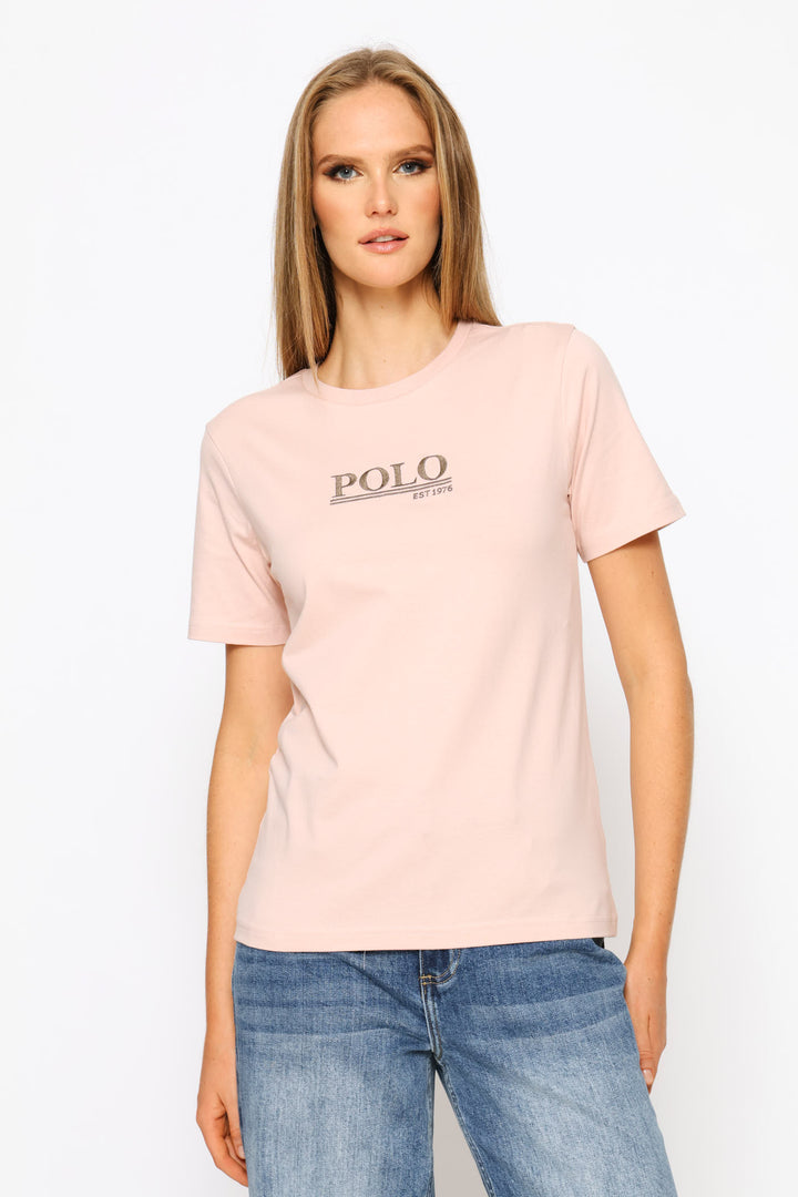 Lily Beaded T-Shirt - Blush