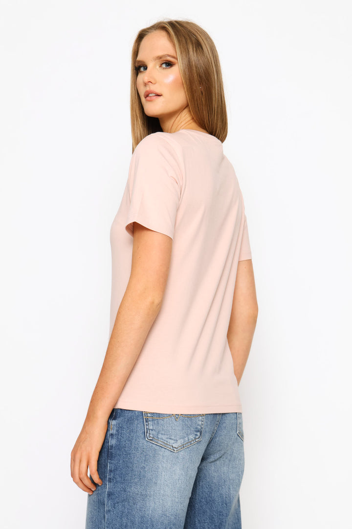 Lily Beaded T-Shirt - Blush